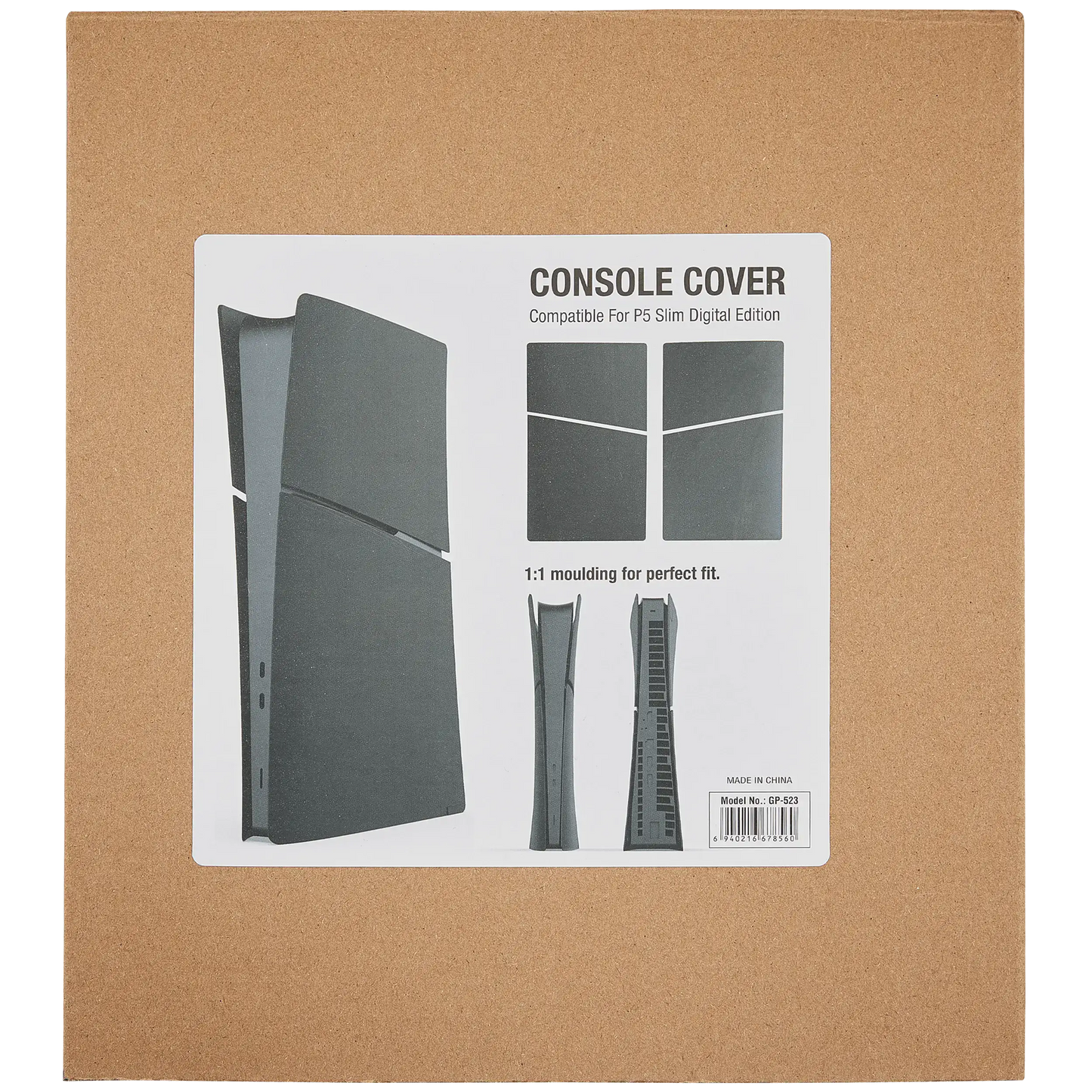 PlayStation 5 PS5 SLIM Faceplate Panel Covers (Top & Bottom) For Digital Edition (Black)