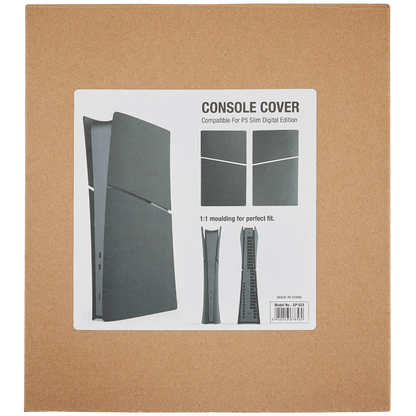 PlayStation 5 PS5 SLIM Faceplate Panel Covers (Top & Bottom) For Digital Edition (Black)