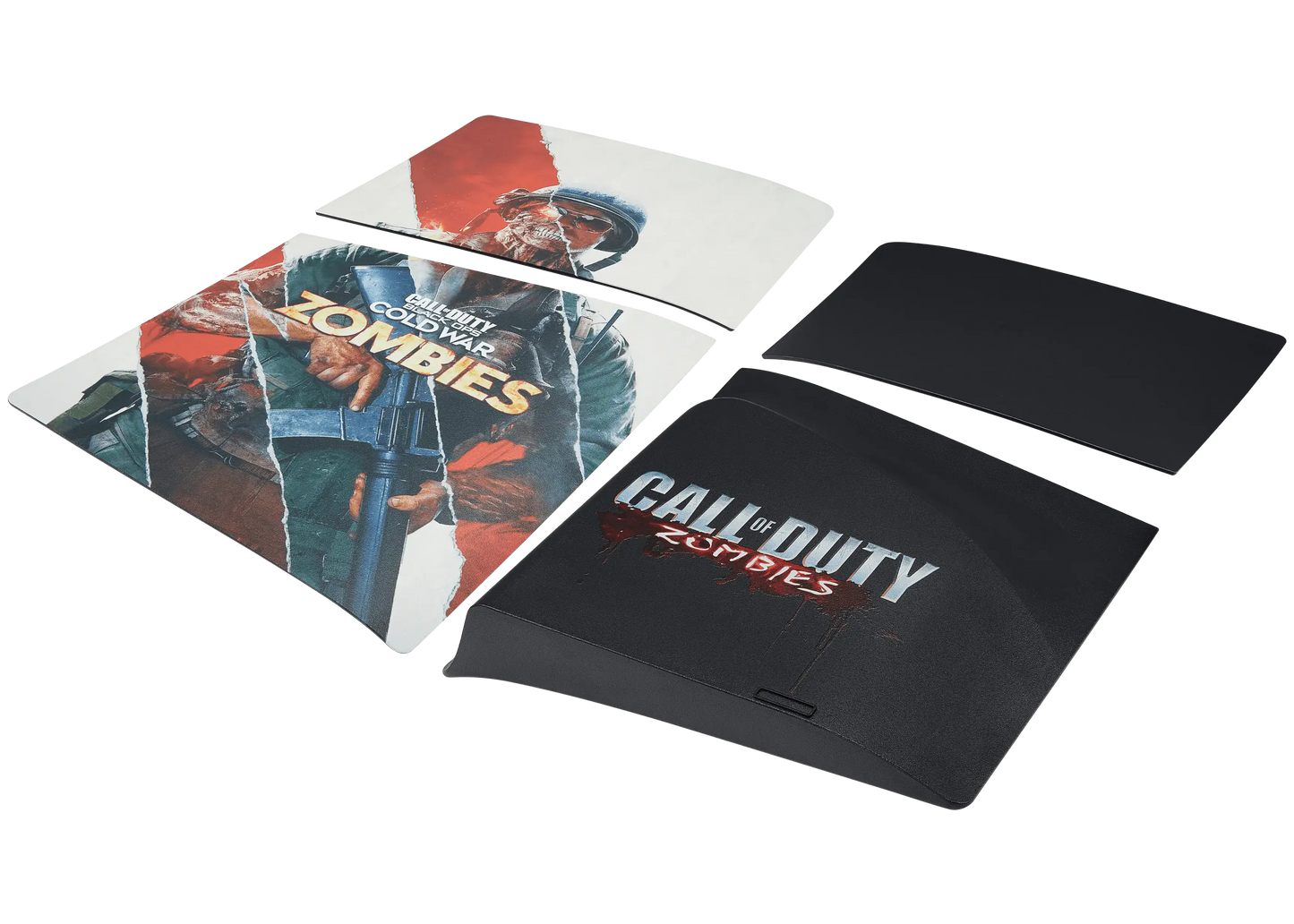 PS5 SLIM Faceplate Panel Cover 4-Piece Set (Disc Edition) Black Ops Cold War Zombies
