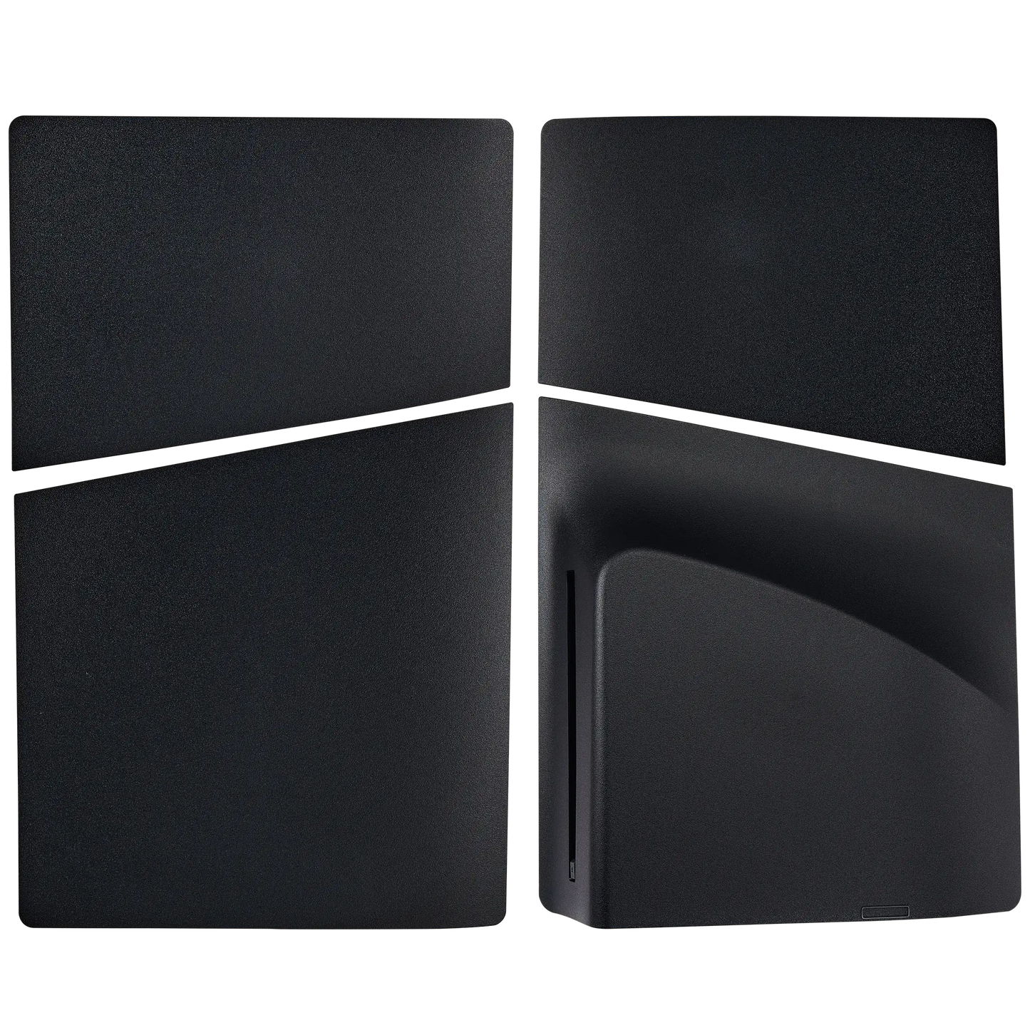 PlayStation 5 PS5 SLIM Faceplate Cover Panels (Top & Bottom) For Disc Edition (Black)