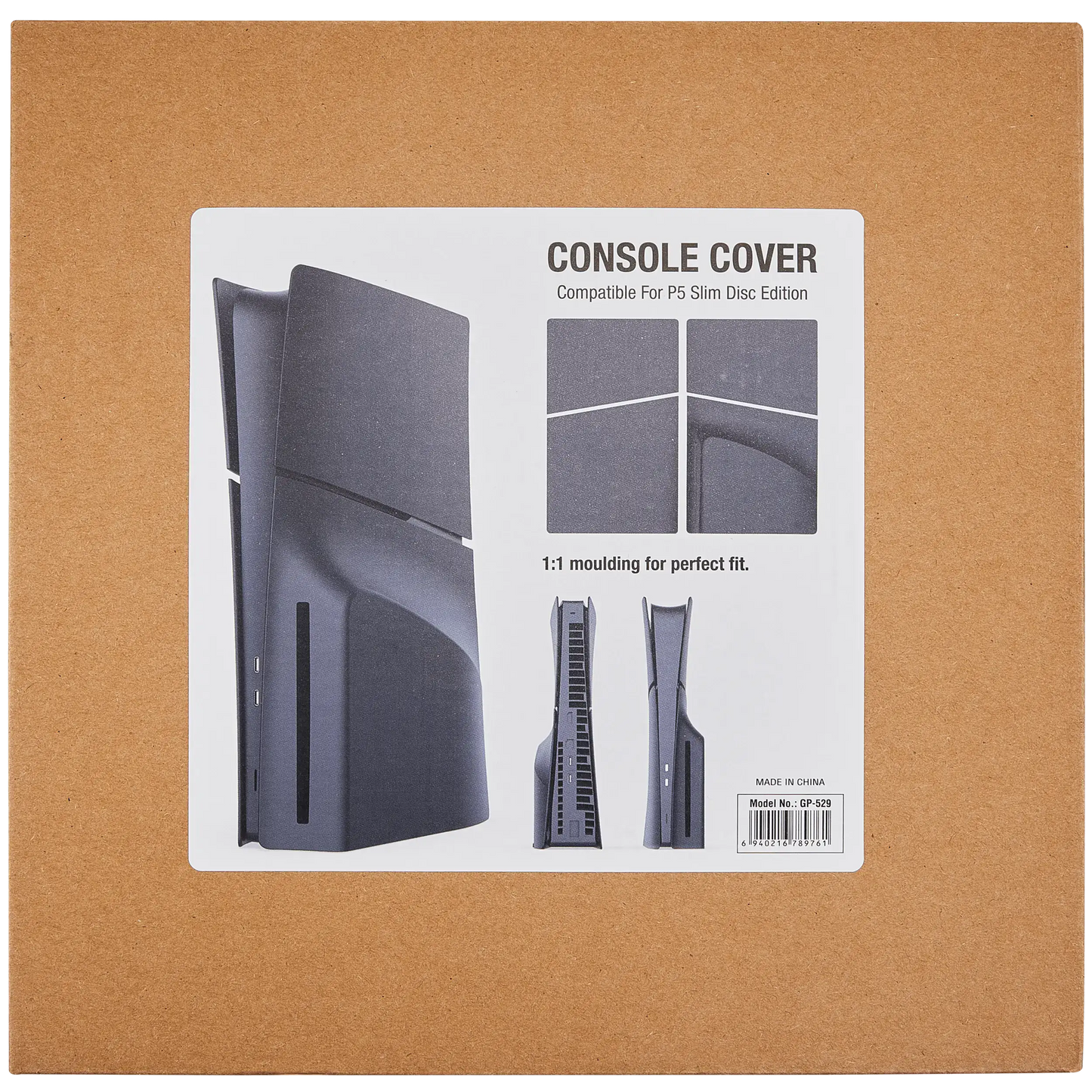 PlayStation 5 PS5 SLIM Faceplate Cover Panels (Top & Bottom) For Disc Edition (Black)